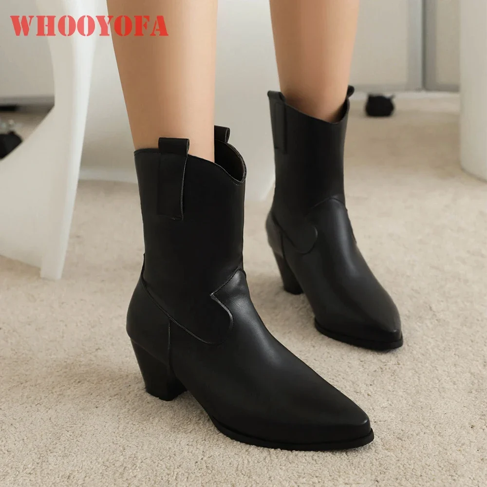 

Новые зимние женские ботильоны черного абрикоса для взрослых, модные 2-дюймовые женские повседневные туфли на среднем массивном каблуке, большие размеры 12, 43 47