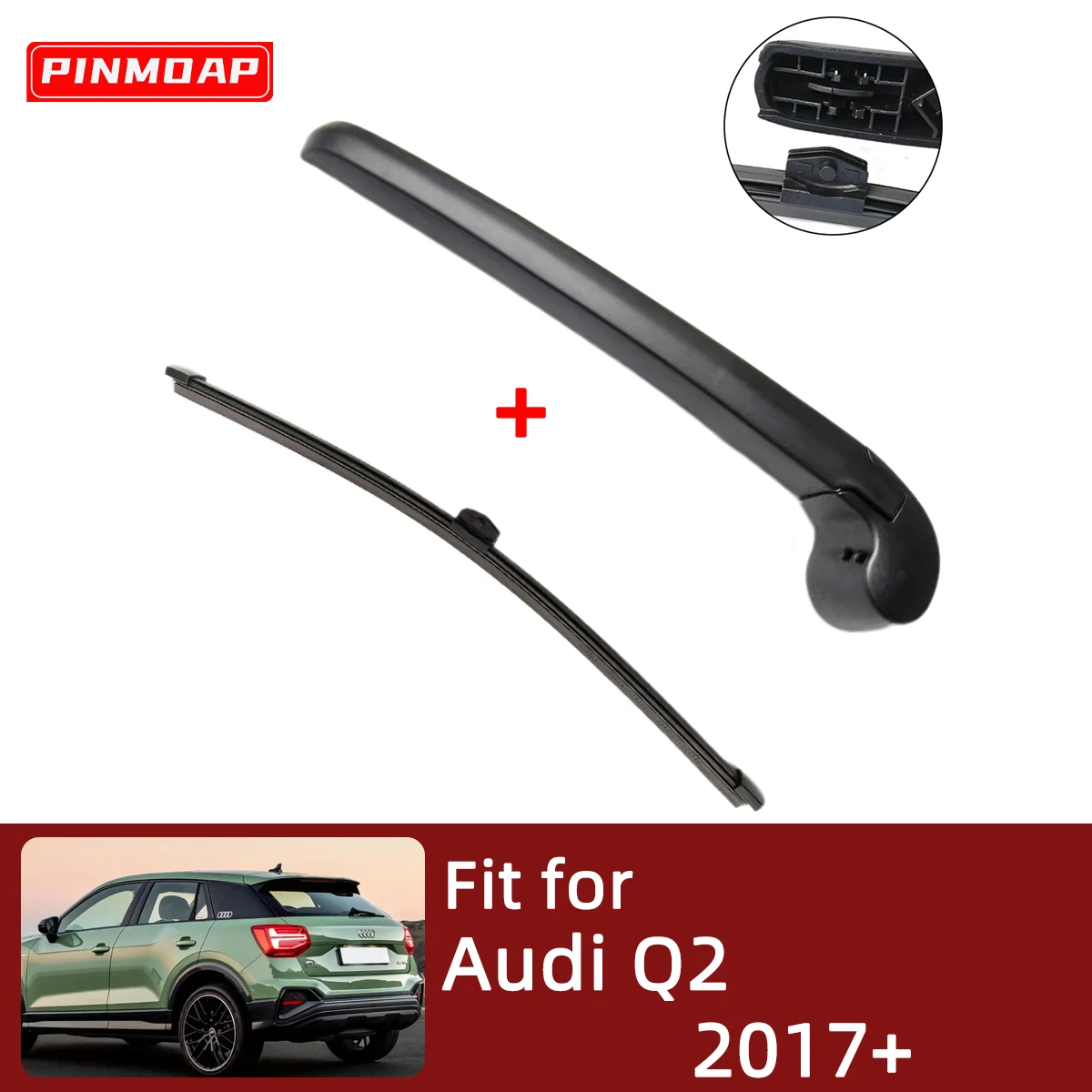 1/2PCS Heckscheibenwischerblatt Wischerarm Kit für Audi Q2 2017+ Windschutzscheibe Windschutzscheibe Heckscheibenzubehör