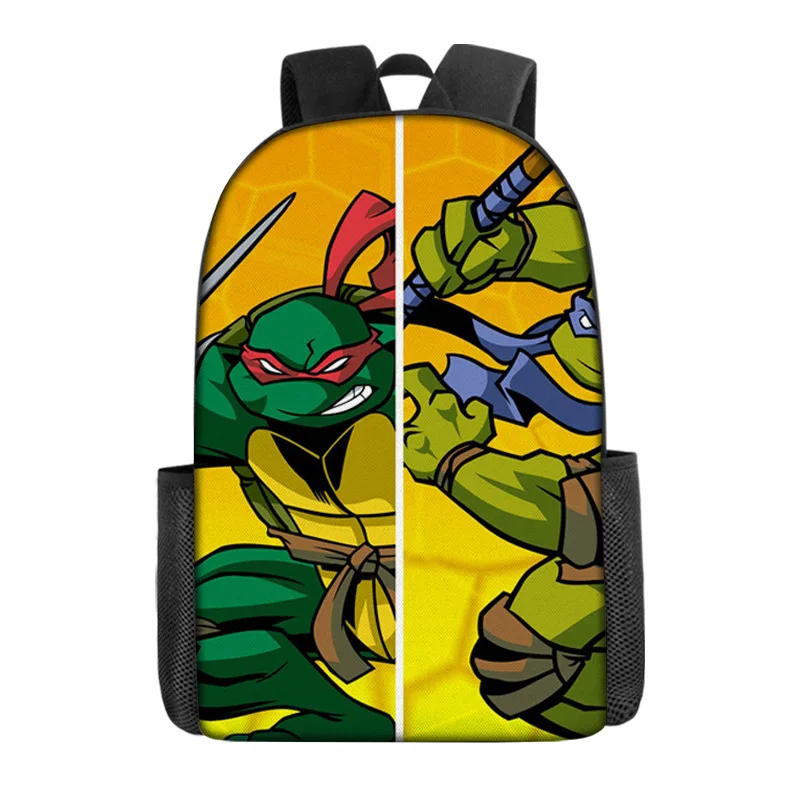 Cartable Tortue Ninja pour Enfants, Sac à Dos Respirant de Dessin Animé pour Écolier d'École Primaire, Décharge Mignonne, Carillon Cool, Imprimé Anime