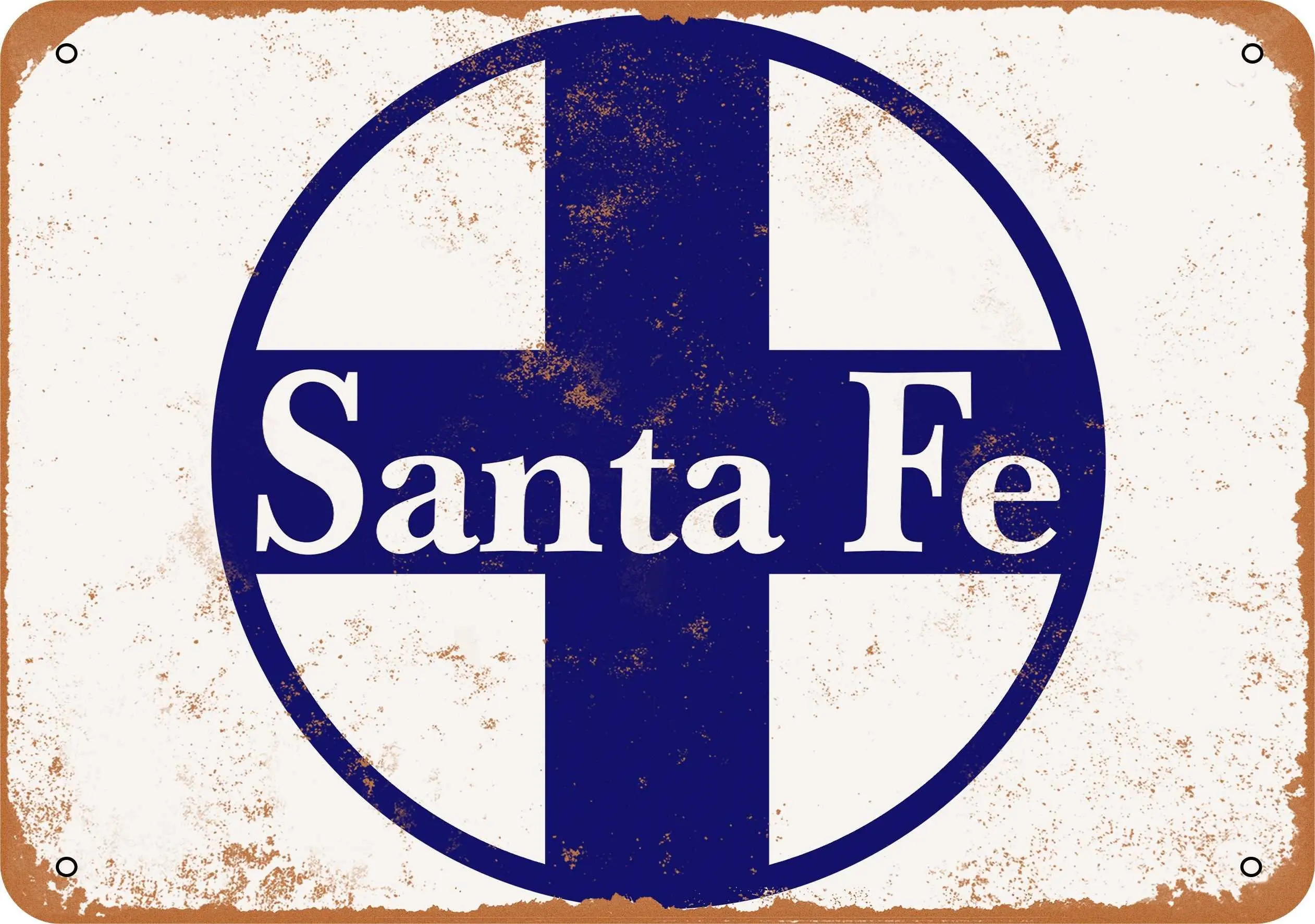 1PCS,RetroRust 10 x 14 METAL SIGN - Santa Fe Railroad 2 - Vintage Rusty Look