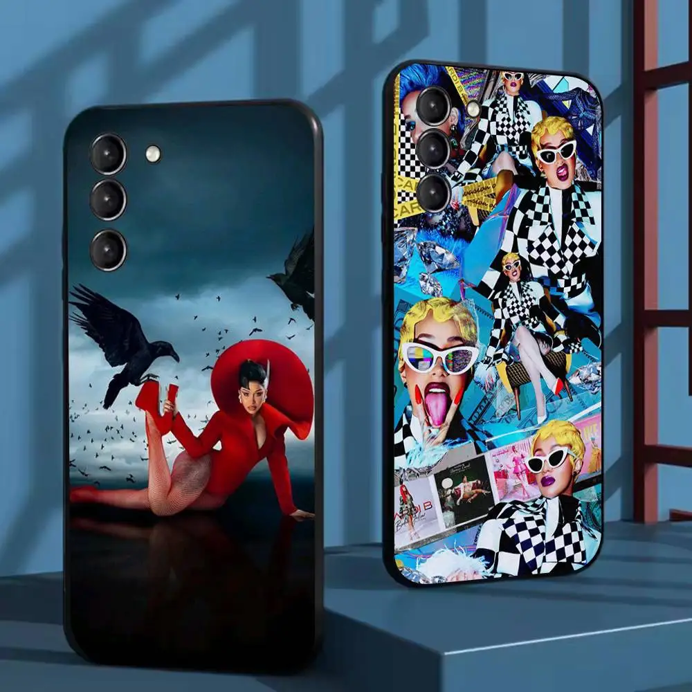 حافظة هاتف Cardi B Am I The Drama لهاتف سامسونج جالاكسي A73,72,51,53,52,71,22,5G,Note,J7,8,9 غطاء أسود ناعم #1