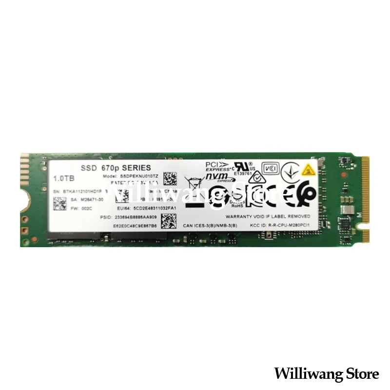 Original inte 670P 512G 1TB M.2 2280 PCIE NVME Solid State Drive Laptop High performance with low latency