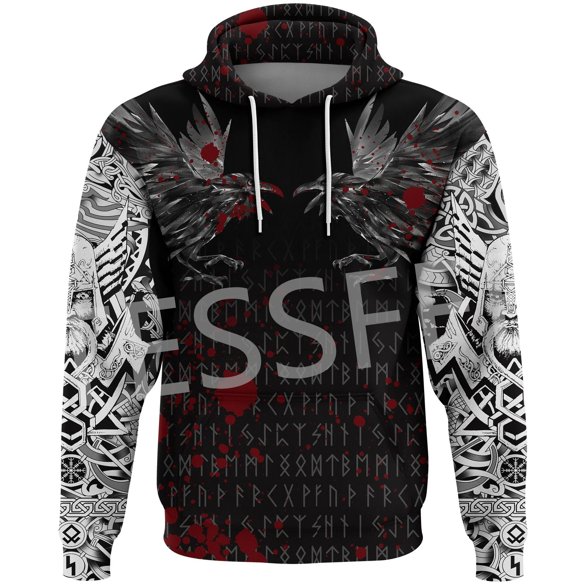 

Custom Name Warriors Norse Mythology Odin Fenrir Tattoo Vintage Retro 3DPrint Pullover Harajuku Jacket Casual Funny Hoodies A11