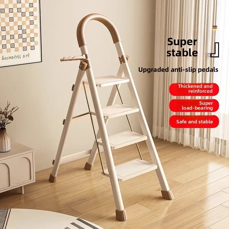 Multifunctional Steel Telescopic Indoor Ladder Foldable Household Ladder Airer Two Way Stepladder Folding Ladder Ladder Climbing