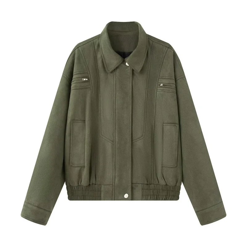 

Autumn Winter New European and Women's Clothing American Retro Fashion Motorcycle Style Coat