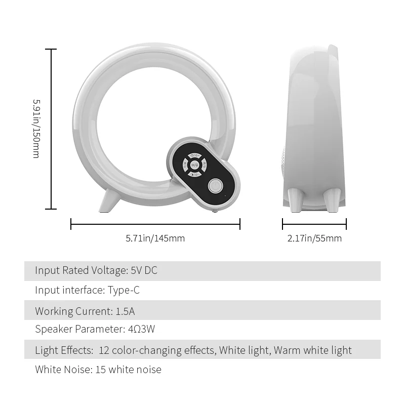 Multi-função Night Light para Quarto das Crianças, Mini Q Luz Ambiente, Decorativa Aniversário Gfit