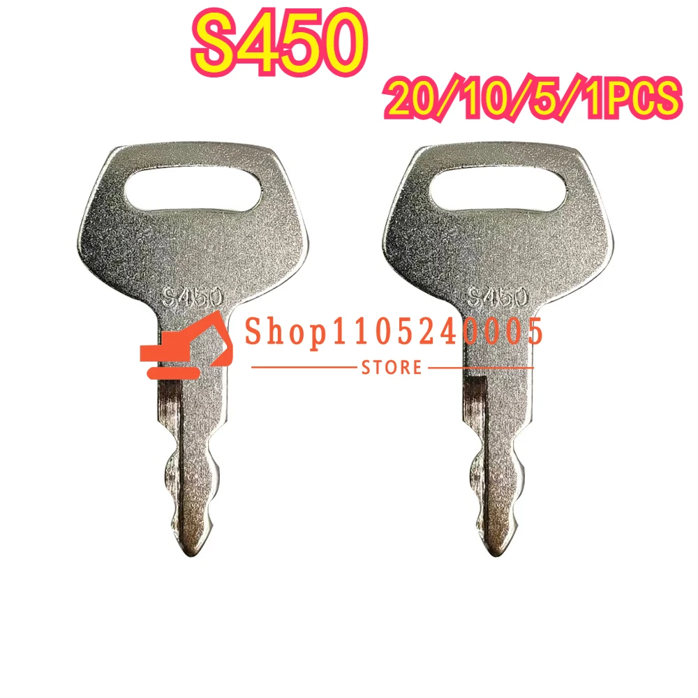 20/10/5/1PCS New S450 Ignition Starter Keys for Master Plant Excavator Digger Keys