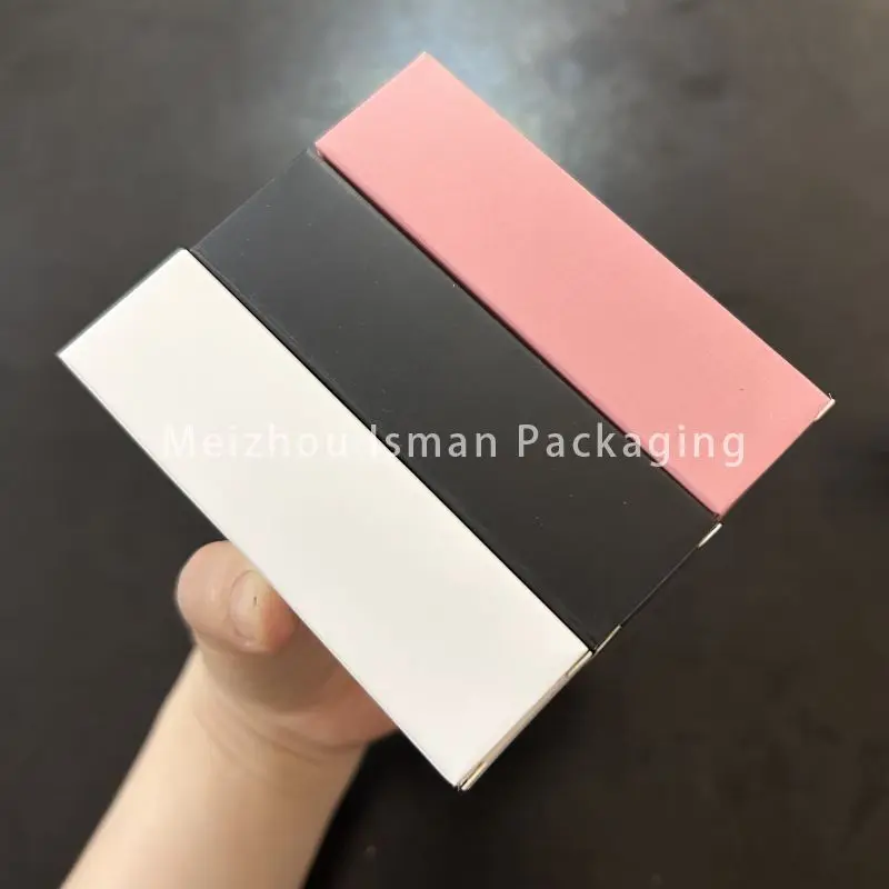 

50Pcs Wholesale W27*H94mm pink white package box cosmetic paper packaging makeup lipstick lip gloss lip balm tube paper box