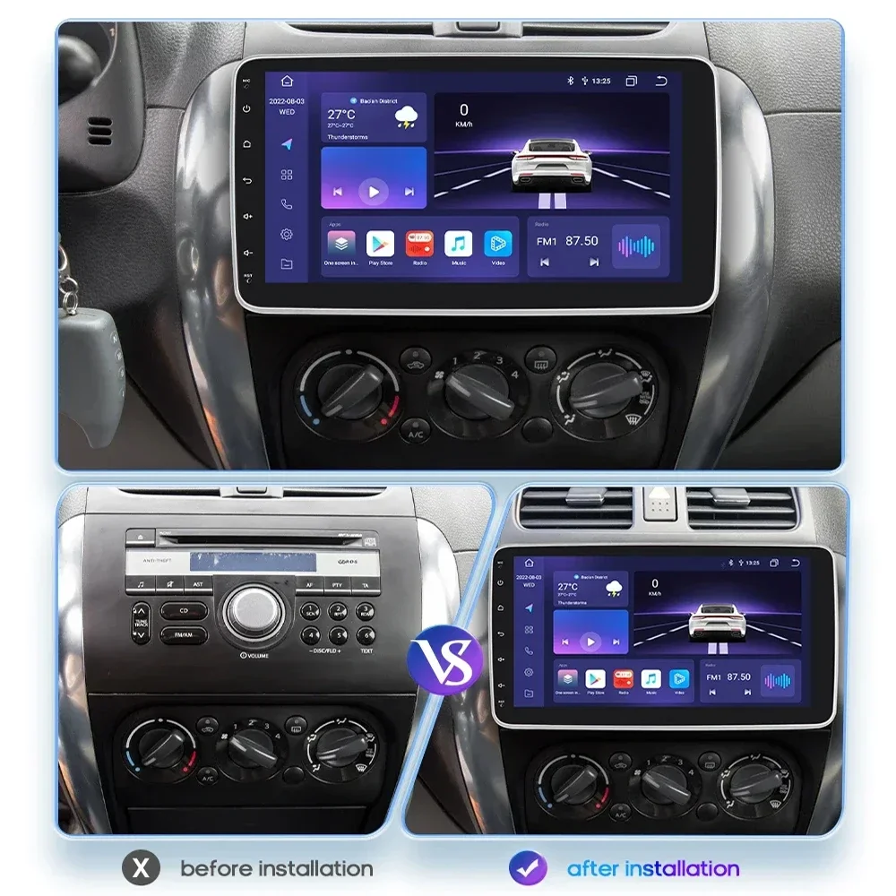 LELV 360 Rotatable 9 10“ Car Radio For Universal Car Multimedia Player Stereo 1DIN Video Carplay Head Unit 4G