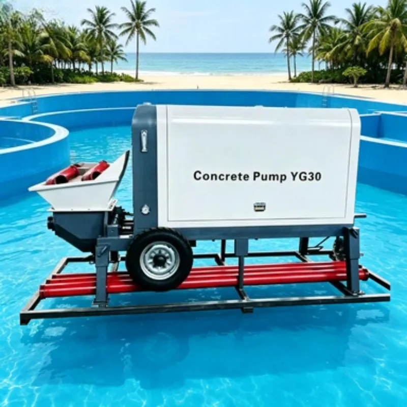 Electric Concrete Pump Trailer Concrete Mixer Equipment Concrete Pump Unit 15m3h for Construction Site Work