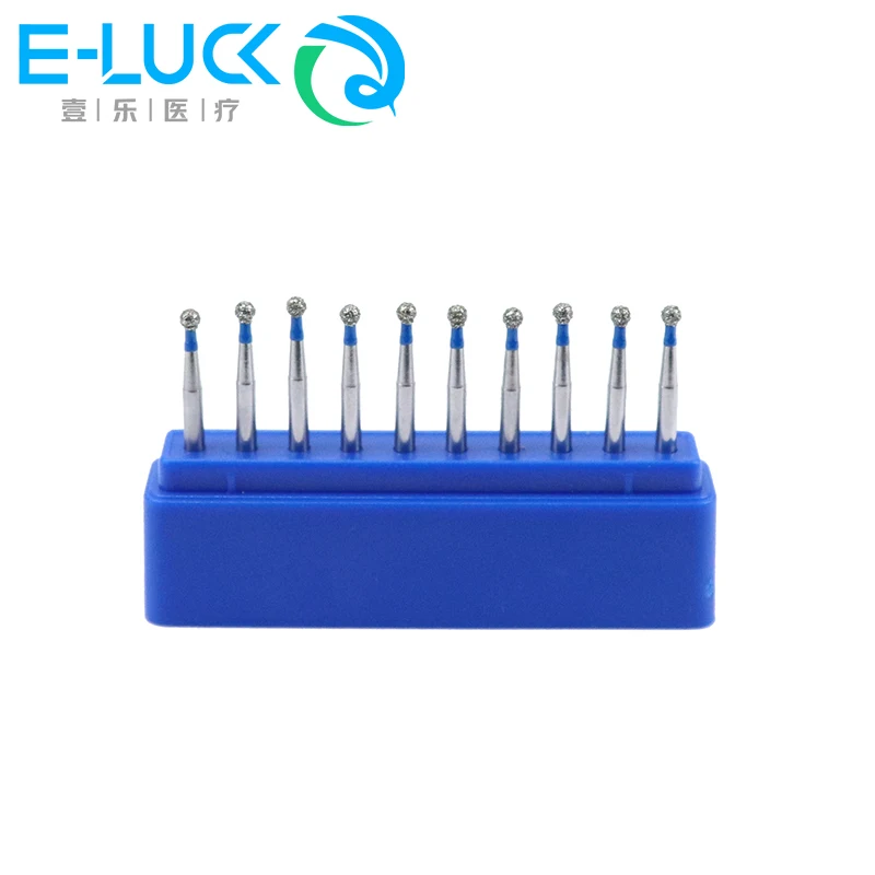 1 Box/10PCS Dental Diamond Burs High Speed Drill BR SERIES for Teeth Polishing Smoothing 1.6mm