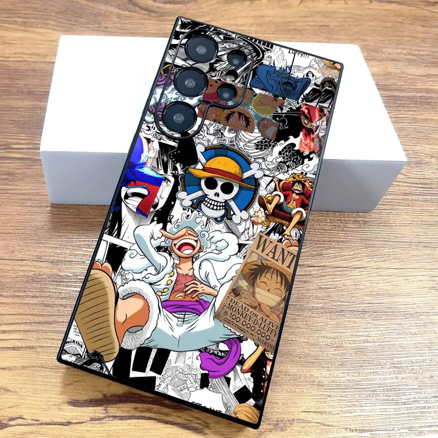 Anime One Pieces Case for Samsung Galaxy Note 8 20 Ultra 9 S8 10 Plus S10 S9 Black Soft Phone Cover