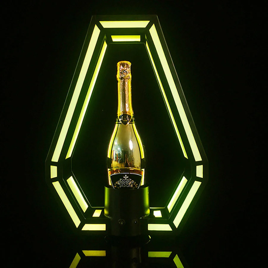 Stainless Steel Bottle Service Presenter VIP Champagne Wine LED Bottle Glorifier Display for Bar Party Night Club Decor