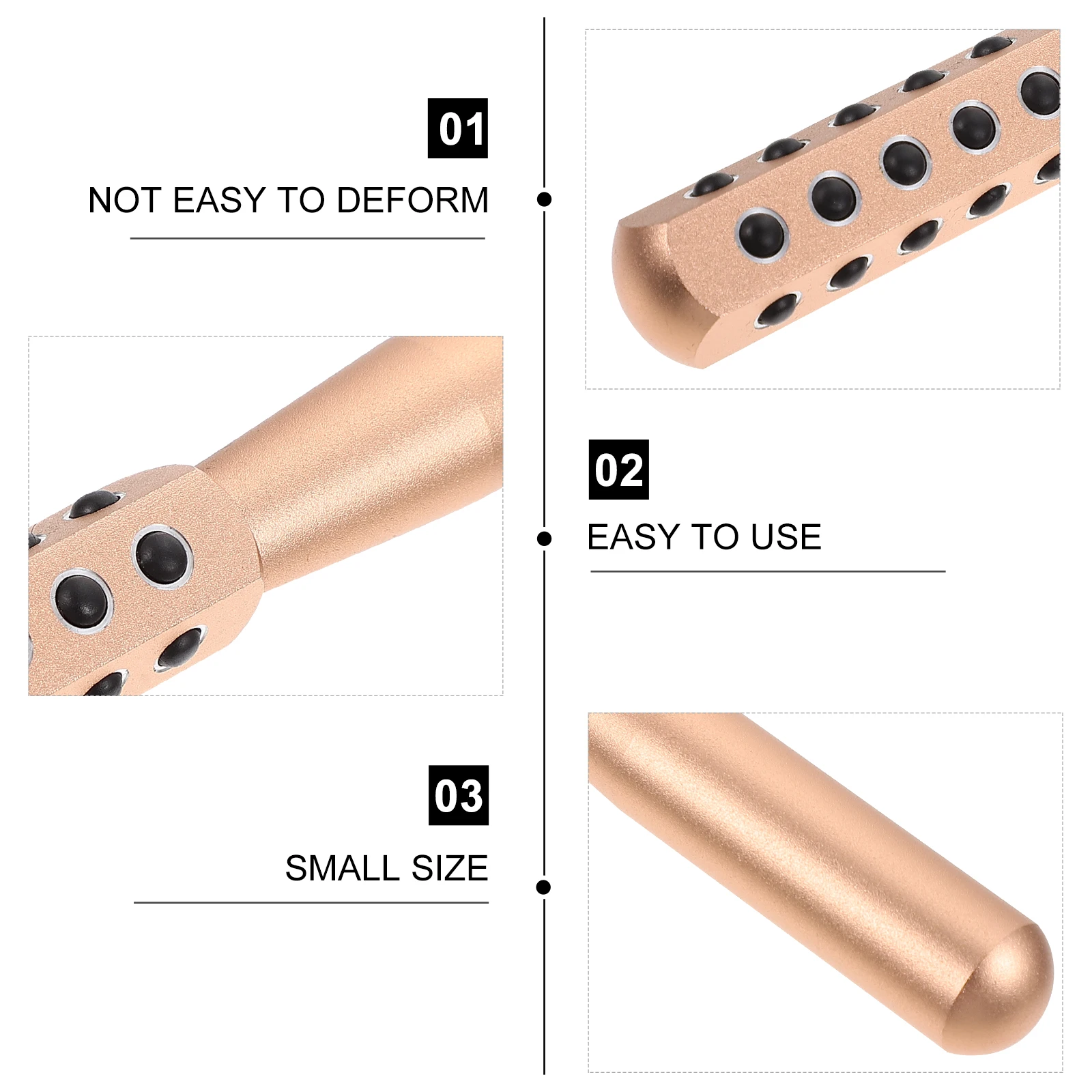 1pc Germanite Facial Massager Stick Tool Manual Beauty Massage Rod Practical Face Massaging Device For Home Salon Use