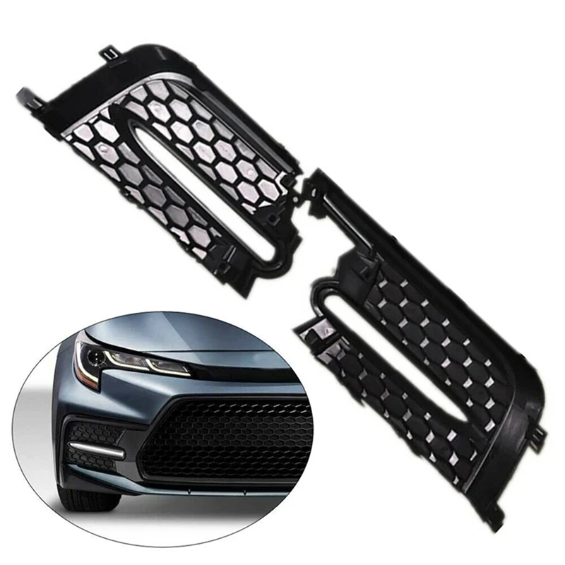 For Toyota Corolla Sedan SE XSE 4-Door 2020 Front Fog Light Covers Bezel Fog Light Grille Parts