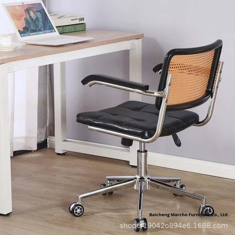 كرسي مكتب شبكي مريح بالجملة مع تصميم الروطان المعاصر للرفع والدوران لتعلم الأعمال بالكمبيوتر المنزلي
