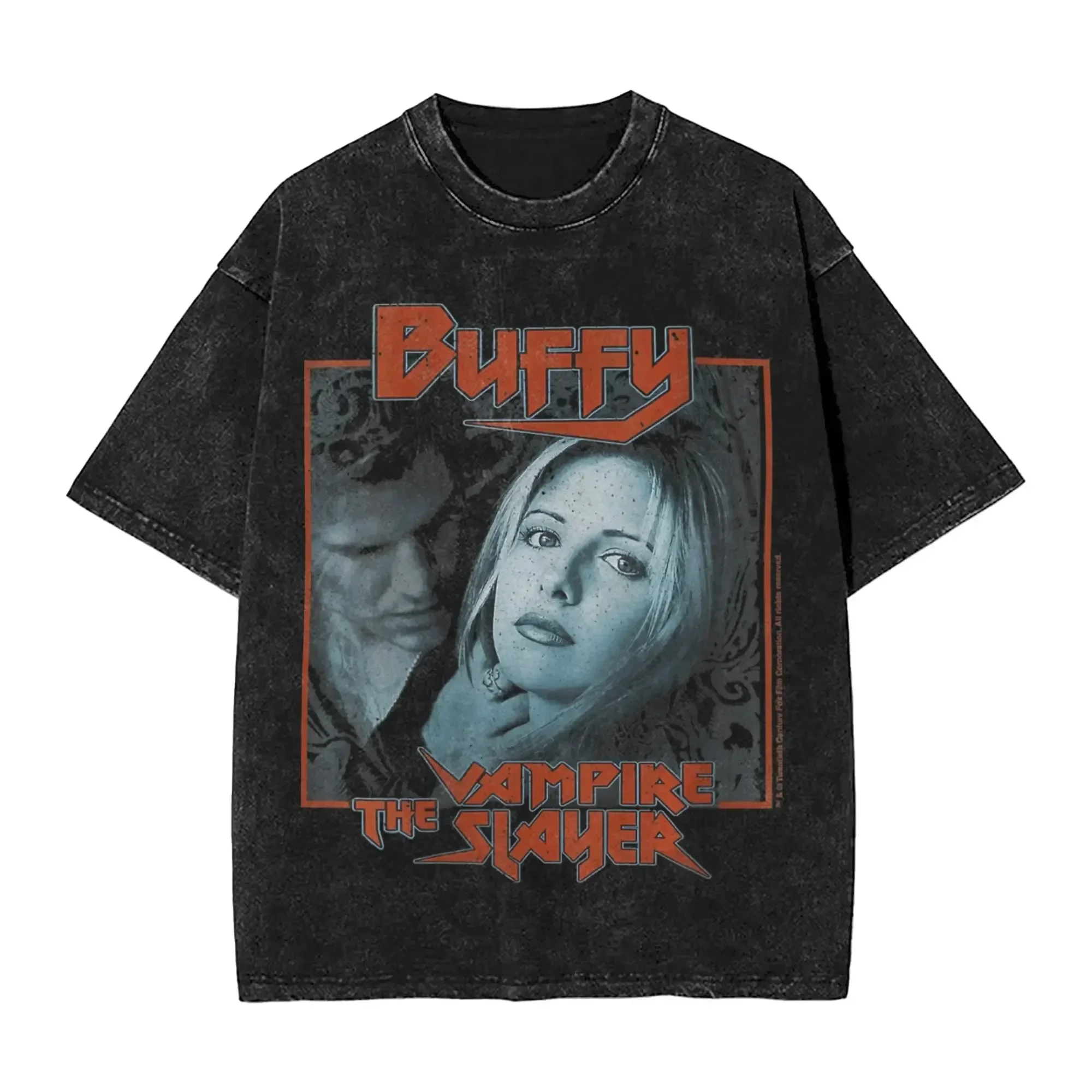 Customization Hot Buffy The Vampires Slayers Classic Still Print T-shirts High-street Harajuku Style Men Women Cotton Summer Tee
