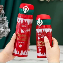 304 stainless steel Christmas and New Year gift spring thermos cup male and female students creative water cup net red simple cu