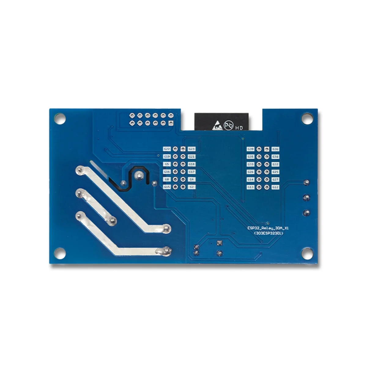 

# 691T 1-канальный модуль реле WIFI 30A ESP32-WROOM-32E, модуль макетной платы для беспроводного управления умным домом, DC7-28/5V (синий)