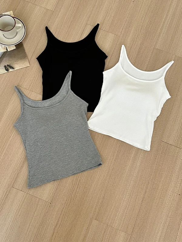 Brtte bianco con imbottitura sul petto Bellissimo gilet Ba-Piece Capispalla da donna Autunno Inverno Strato base Top a tubo Sle...