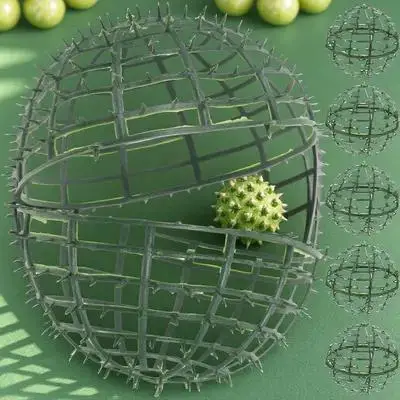 

6Pcs Plastic Plant Rack Flower Holding Rack Creative Grass Ball Shelf for Bouquet Holder Party Flower Display Milanese Style