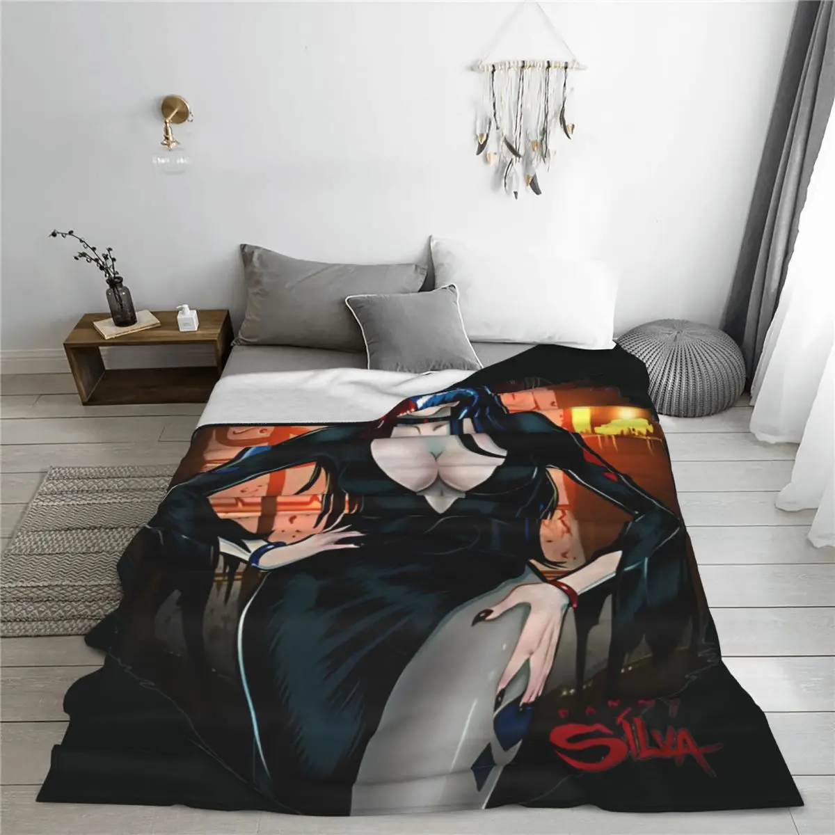 Elviras Mistress Of The Dark Flannel Blanket Quality Super Soft Film Throw Blanket Winter Travel Couch Chair Novelty Bedspread