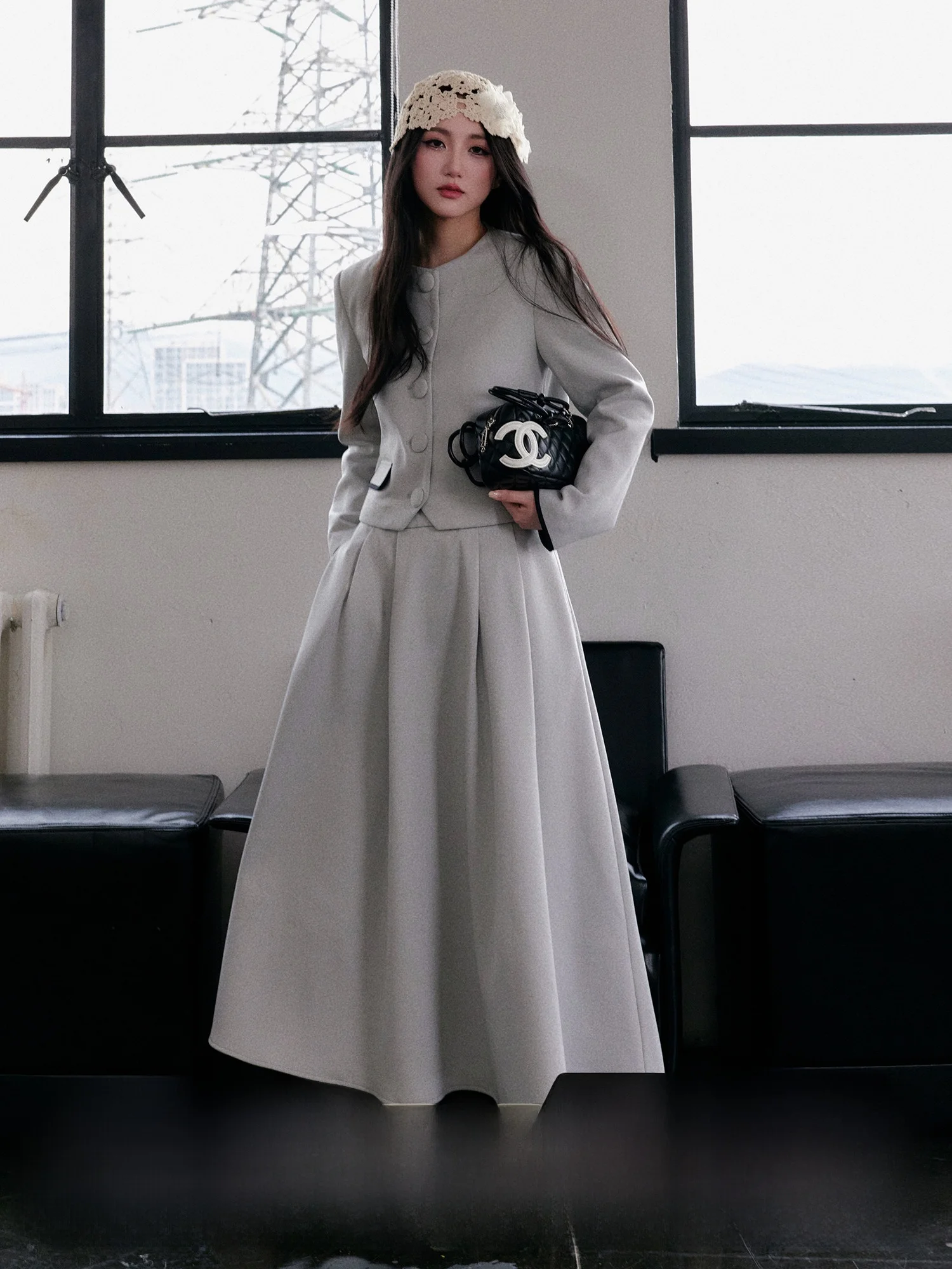 

Yuzhi Quanjin Cotton Jaet Slim Fit, теплая верхняя одежда, белый цвет, осенне-зимнее женское модное пальто для поездок на работу