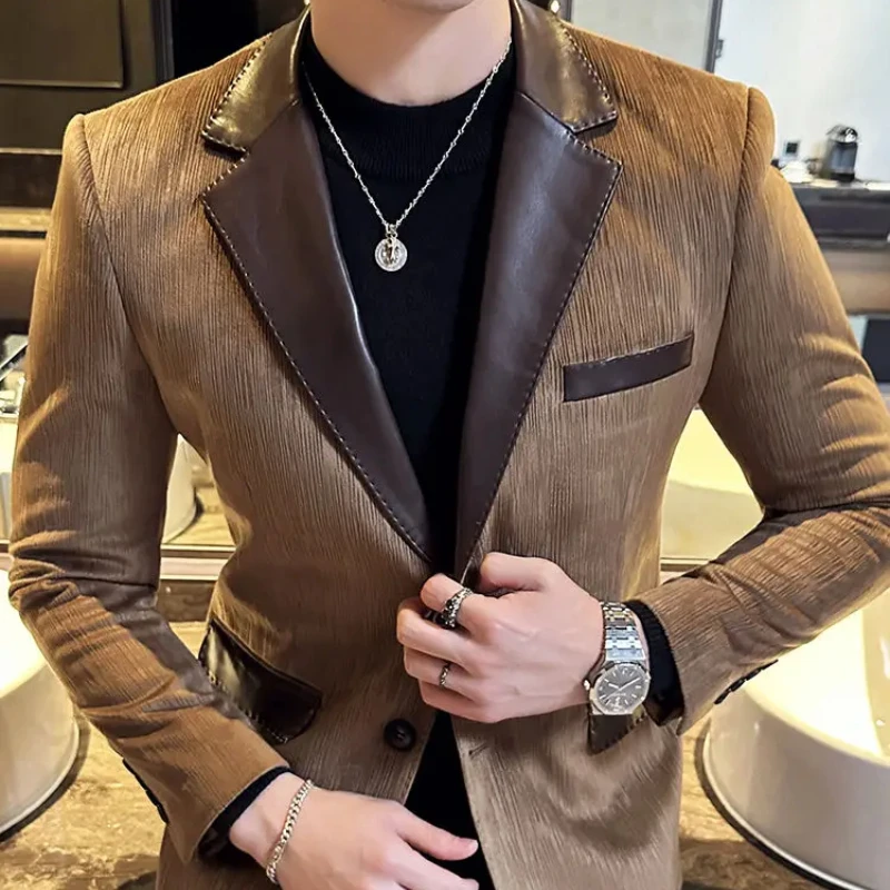 Male Coats Casual Solid Color Men's Jackets High Quality Luxury Designer Deals Y2k Korean Reviews Many Vintage Joker Cheap Sale