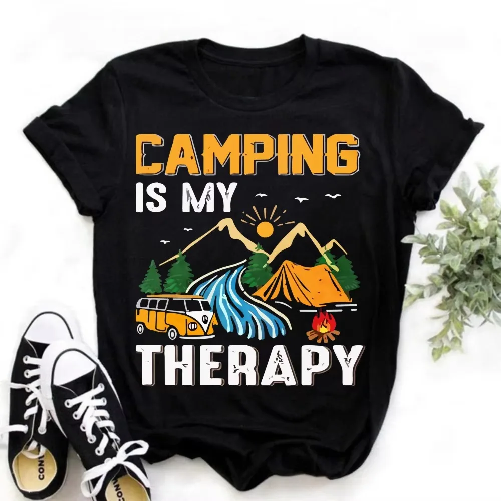 Camping Print Graphic T-Shirt Life Is Better At The Campfire Shirt for Camper Gift for Men Women Love Camping Tee Shirt Clothing