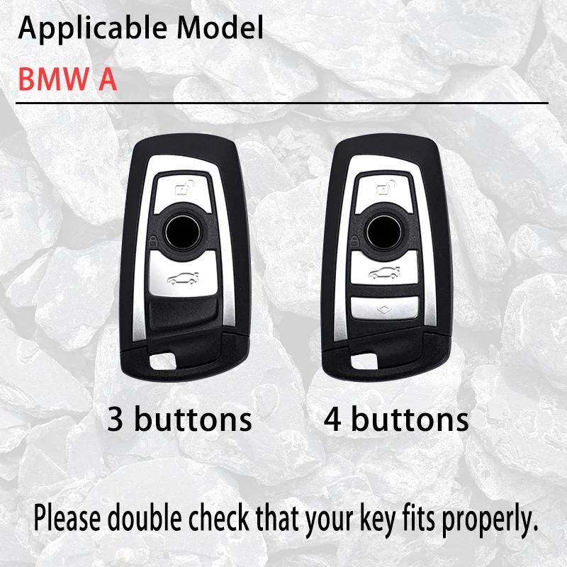 For BMW Key Fob Cover,Leather,Aluminium alloy,Case Keycover for BMW X1 X2 X3 X4 X5 X6 X7 3 4 5 6 7 8 Series Z4 M3-M8 X3M-X6M