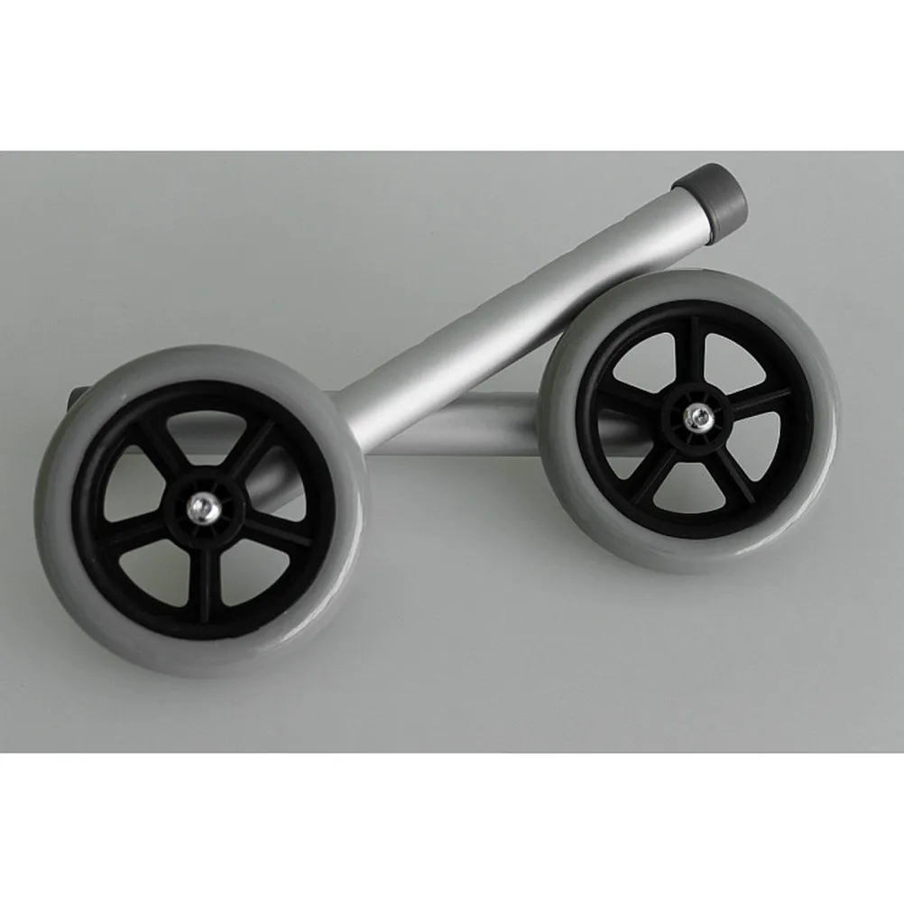 2pcs Replacement Front Wheels for Walking Aid, Aluminum Alloy Rollator Wheelchair, Smooth Rolling & High Load