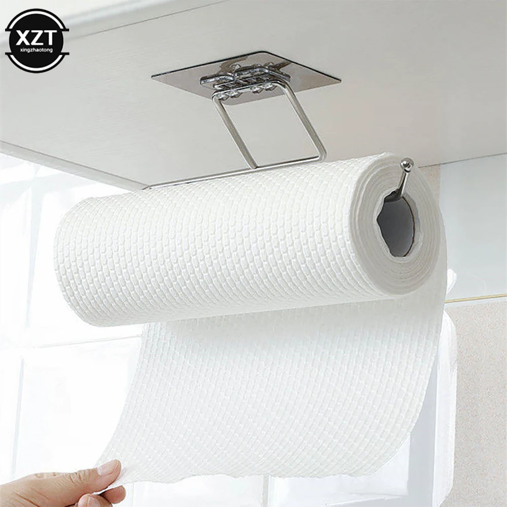 Toilet Paper Holder Bathroom Storage Paper Towel Holder Kitchen Wall Hook Toilet Paper Stand Home Organizer Toilet Accessories