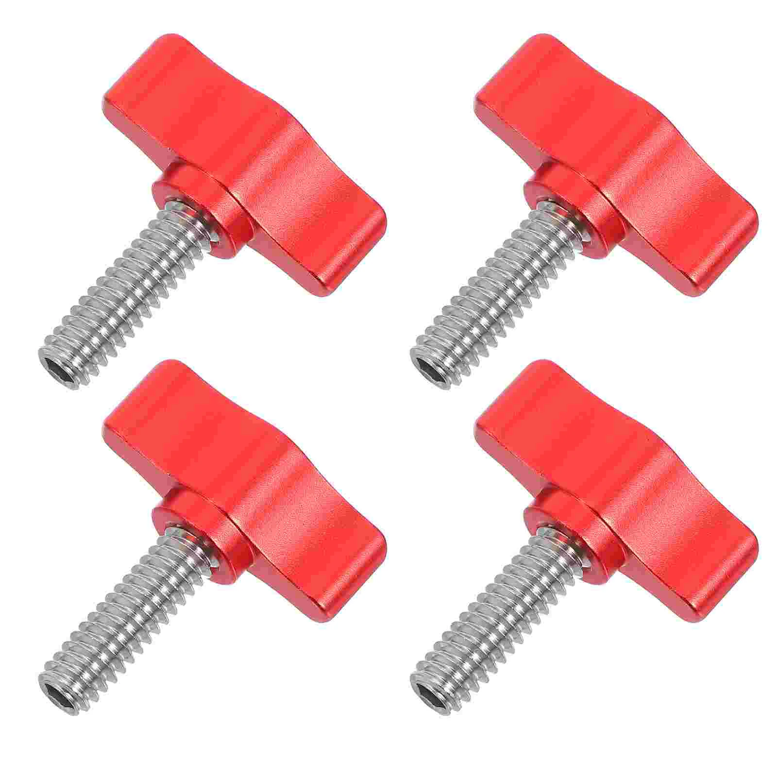 4 Pcs Photographic Equipment Tee Wing Knobs Tightening Screws Computer Kit Bolt Tiny for Electronics Aluminum Adjustment