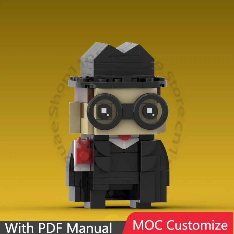 163 Piezas de la Serie de Personajes de Videojuegos Populares, Arnold Toht (Raiders of the Lost Ark), Brickheadz MOC, Personalizable, DIY, Regalos de Juguete para Niños