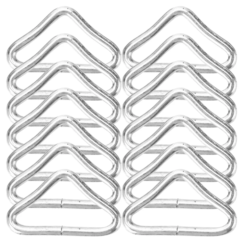 

72 Pcs Trampoline Parts Jumping Bed Triangle Rings Metal Connection Buckle Steel Small Replacement