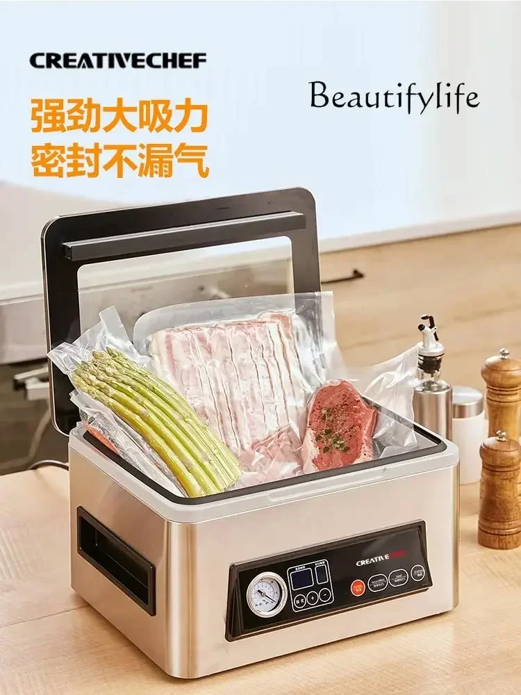 Vacuum machine Vacuum packaging machine Commercial automatic sealing Vacuum machine Fresh-keeping sealing