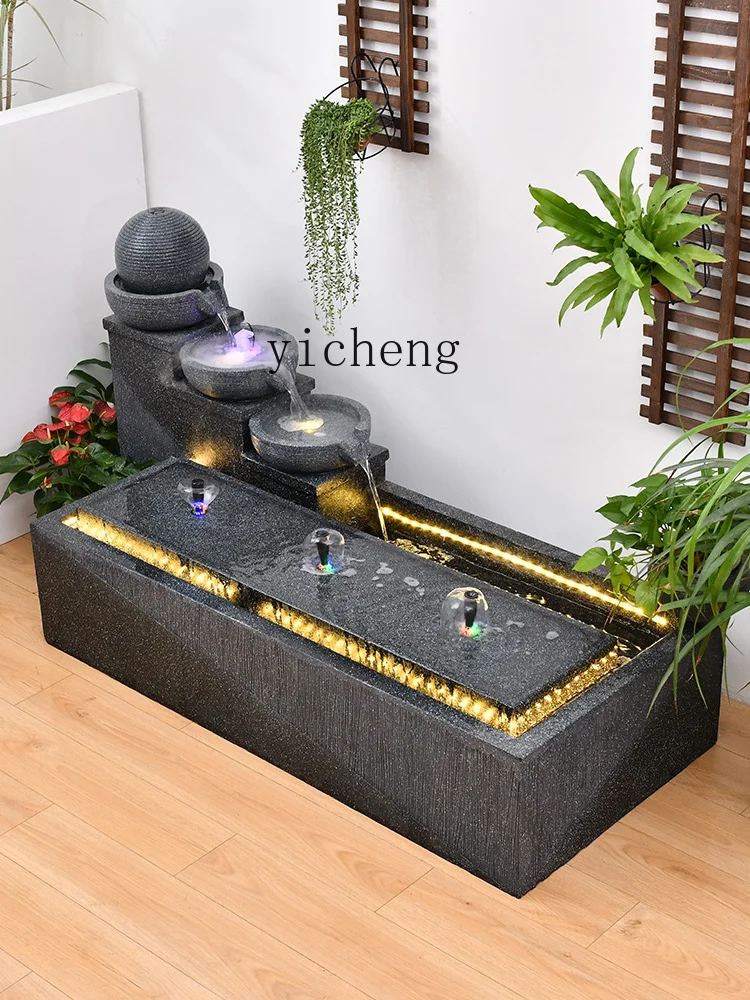 XL Simple European Floor Water Fountain Decoration Outdoor Pool Waterscape Lucky Humidifier