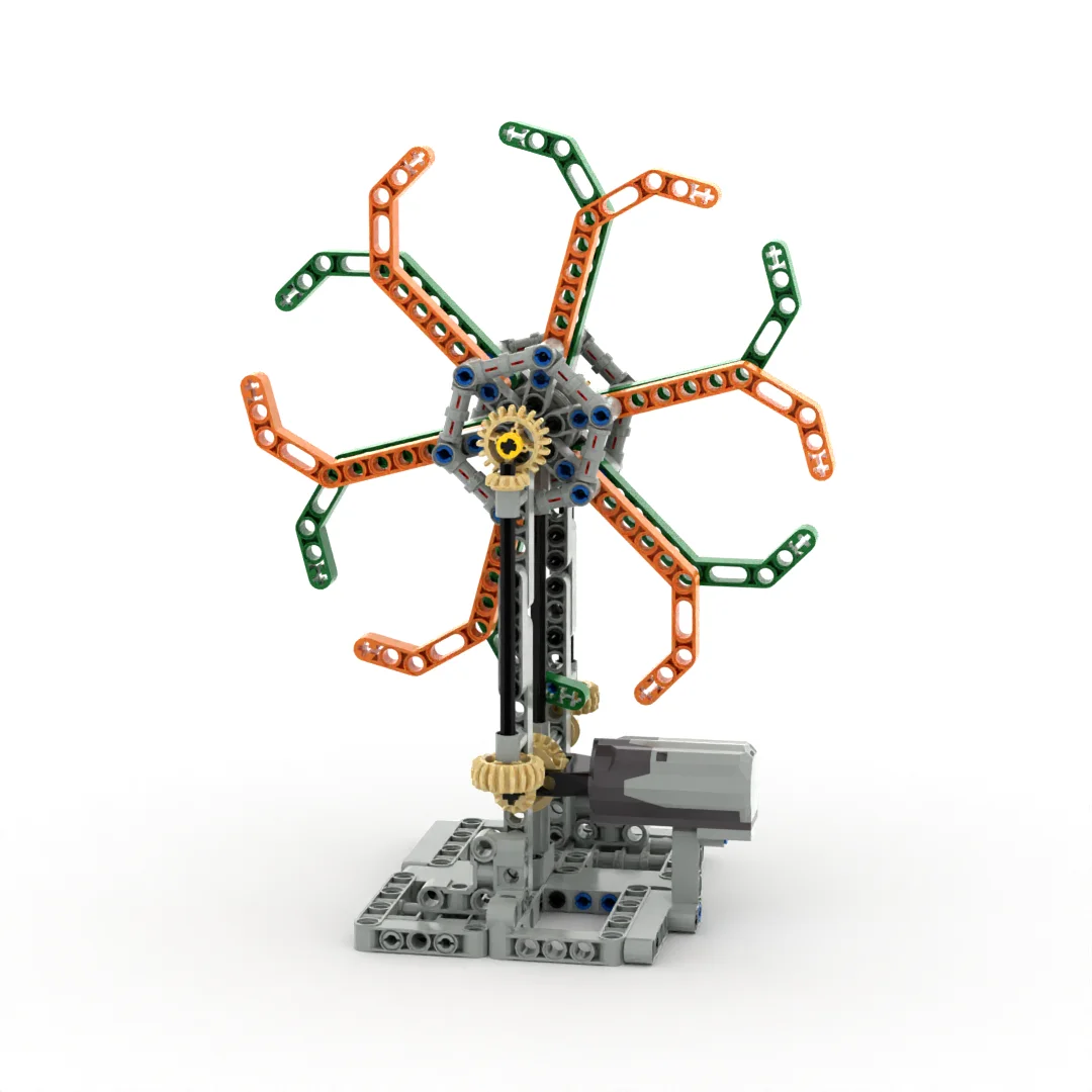 MOC STEM Technological Building Blocks Rotation Windmill Science Toys For Student Antistress Assembly Bricks Teaching Aid Kit