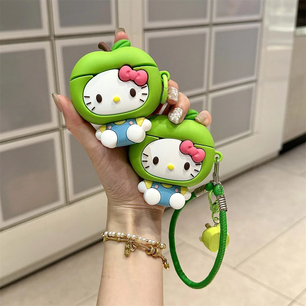 

Creative Birthday Gift Animation Cute For Hello kitty Cartoon For Sanrio Anti-drop Headphone Case For Airpods 4,2,3,Pro,Pro2