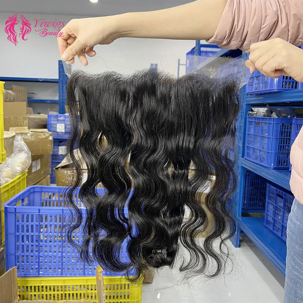 Double Drawn Body Wave 13x4 HD Lace Frontal 100% Human Hair Transparent Swiss Lace Closure Vietnamese 100% Human Hair