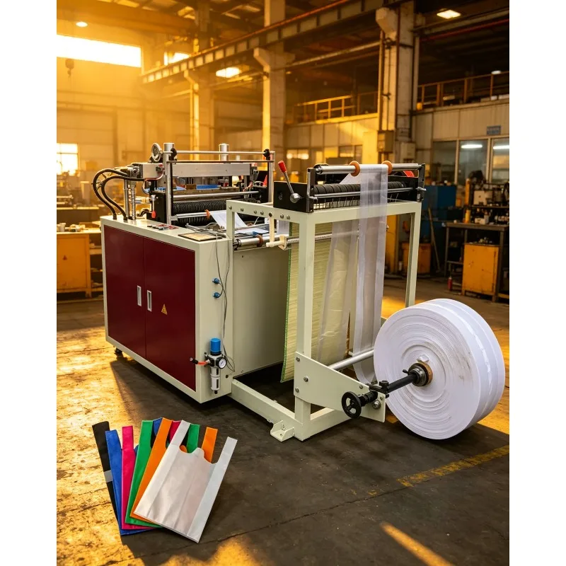 Multi-Layer LDPE HDPE Plastic Film Blown Machine Automatic Shopping Bag Production Line High Speed Polythene T-Shirt Bag Making