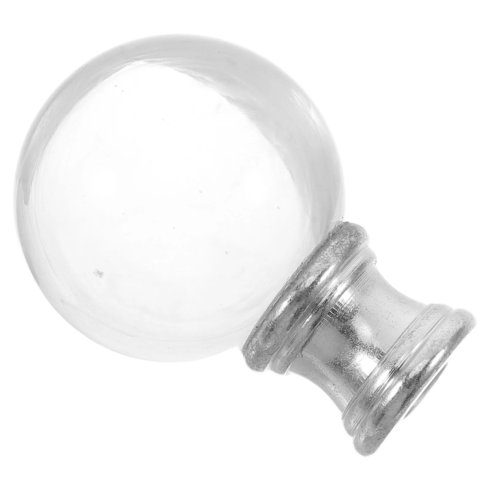 

Glass Lamp Decorative Heads Clear Round Replacement Globe Finials Lampshade Toppers Screw Compatibility