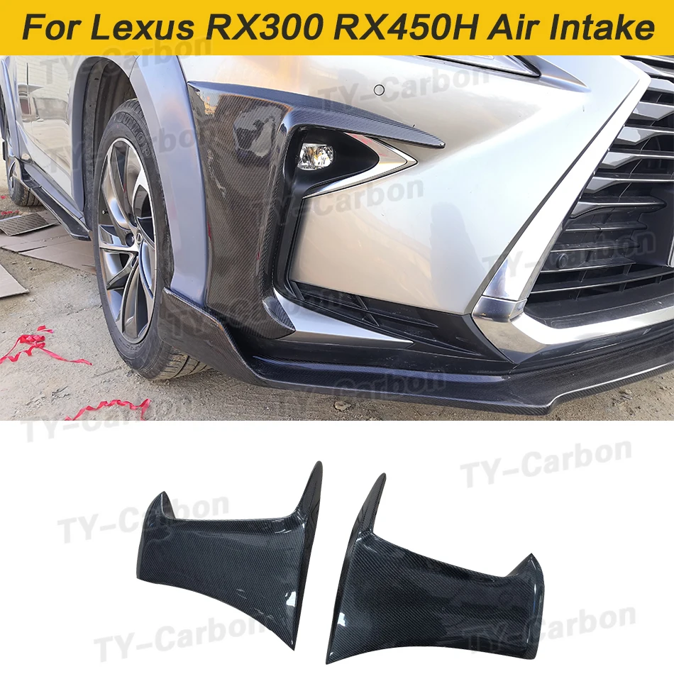 Carbon Fiber / FRP Front Bumper Foglamp Eyelids Splitters Trim Covers For Lexus RX300 RX450H 2016-2019 Car Styling