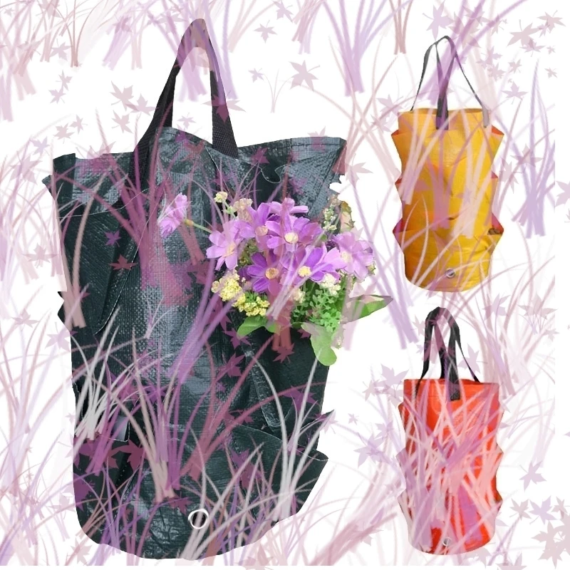 

3 Gallon Pe Fabric Strawberry Planter Grow Bag Planter Pots Garden Wall Hanging Flower Outdoor Tomato Planting Container B1