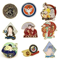[MOQ 50pcs]Badge Customized Brooch Clothes Pin Gift Souvenir Custom Key Ring Enamel Metal Logo Badge Coin DIY Made Lapel Pins