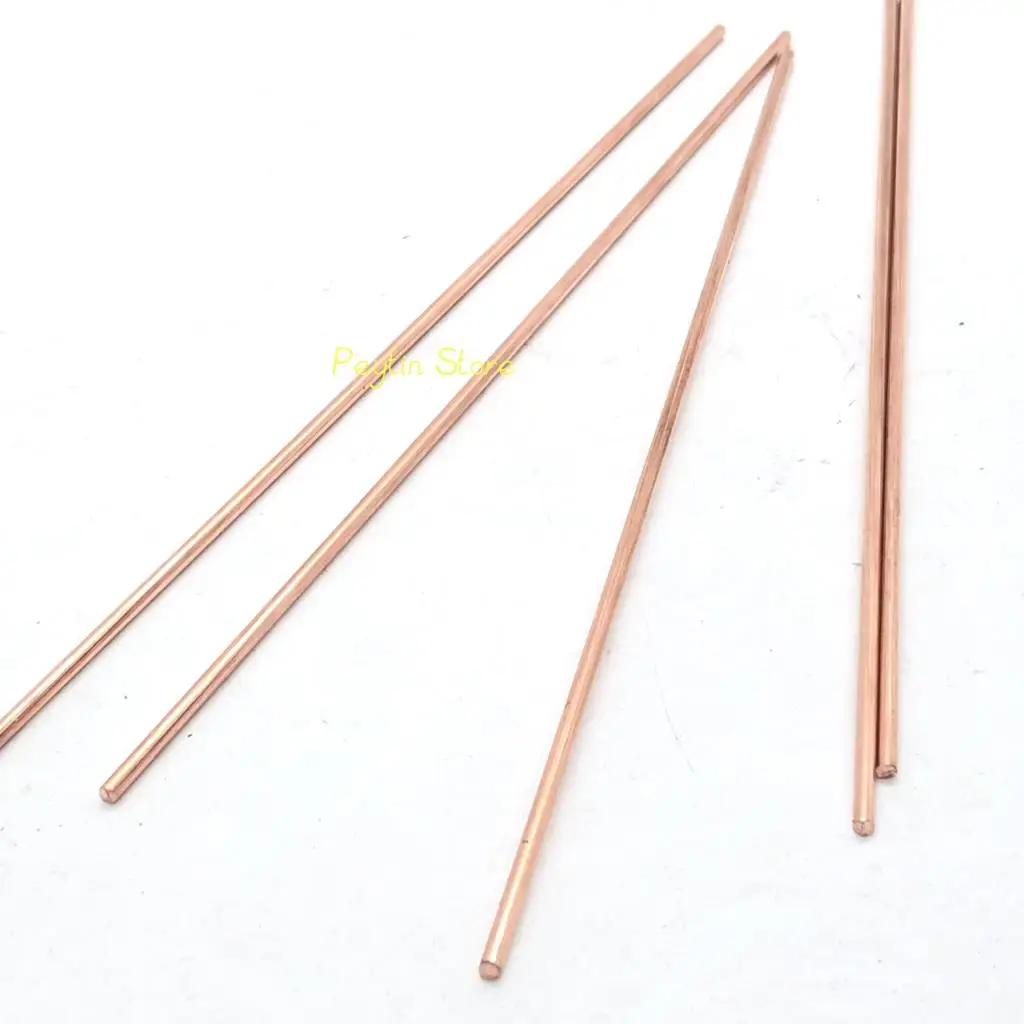 Red Copper Rod 1.5/2/2.5/3/3.5/4/4.5/5/6/7mm Diameter Round Stick Bar Electrode 200mm Length