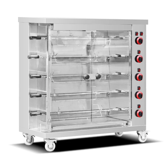 

Freestanding Gas Vertical Rotisserie Chicken Roasting Machine Industrial Hotel Use Propane Chinese Roast Duck Oven Outdoor