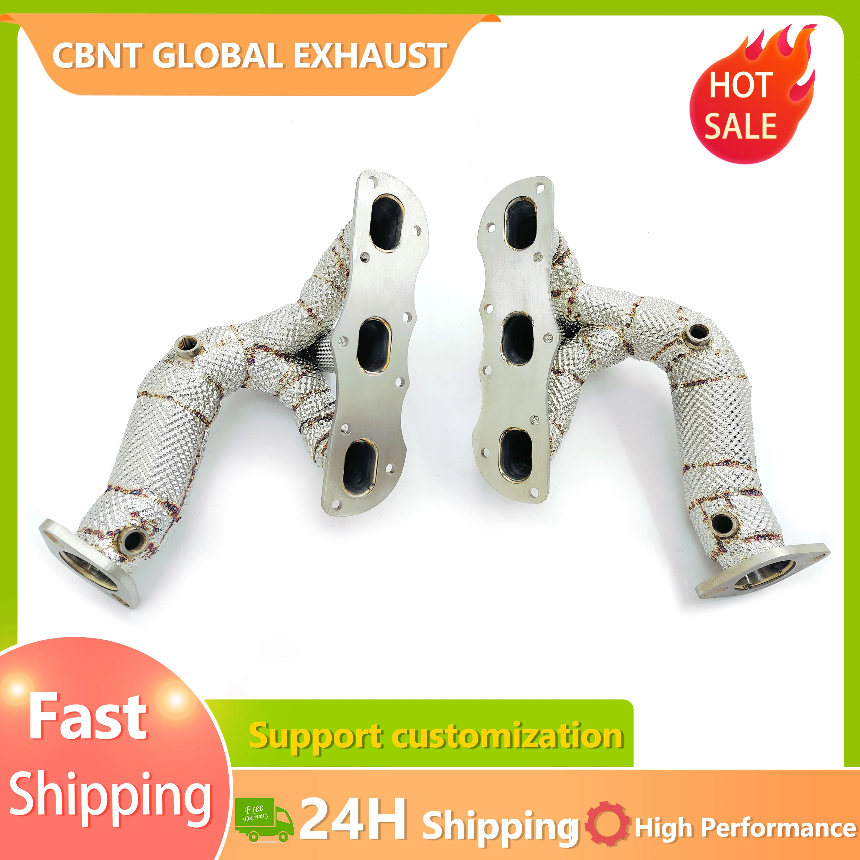 

Выпускные коллекторы CBNT 981 Free Flow для Porsche Cayman S 981 987.1 3.4L. Высокопроизводительные коллекторы из нержавеющей стали SS304.