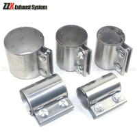 Car accessories Exhaust pipe muffler connection clamp 304 stainless steel widened clamps Pipe connection clamps for Audi Gti R32