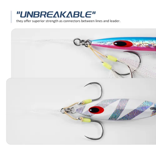 Imagen 2 del producto Noeby-anillo sólido de acero inoxidable, anzuelo de línea de conexión de alta resistencia, 335kg, aparejos de pesca de agua salada, 50 piezas